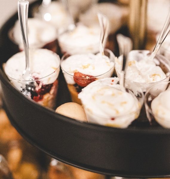 catered dessert cups